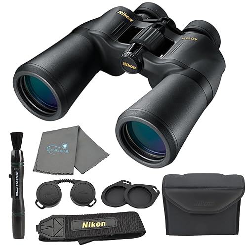 Nikon Aculon A211 16x50 Binoculars (8250) Black Bundle with Lens