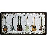 SUMIK Guitar Rock Music Metal Tin Sign, Vintage Art Poster Plaque Bedroom Den Home Bar Wall Decor