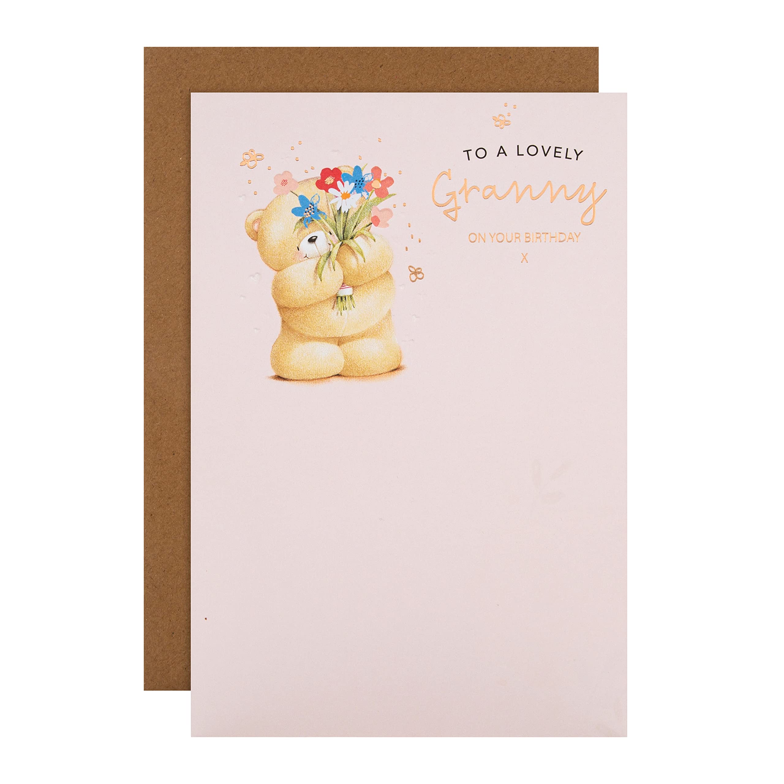 Hallmark Birthday Card for Granny - Cute Forever Friends Embossed Design