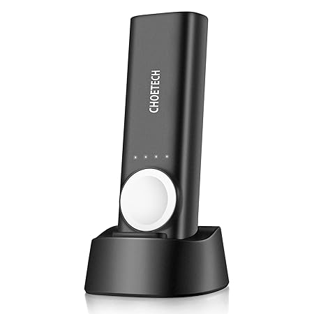 CHOETECH Apple Watch Ladegerät, [MFI Zertifiziert] 5000mAh Portable Powerbank, magnetisches Ladegerät mit Dockingstation Komp