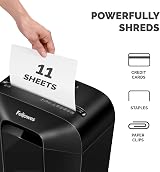 Fellowes LX70 Paper Shredder 11 Sheets Cross Cut 4x40mm 18L Bin Deskside view 3