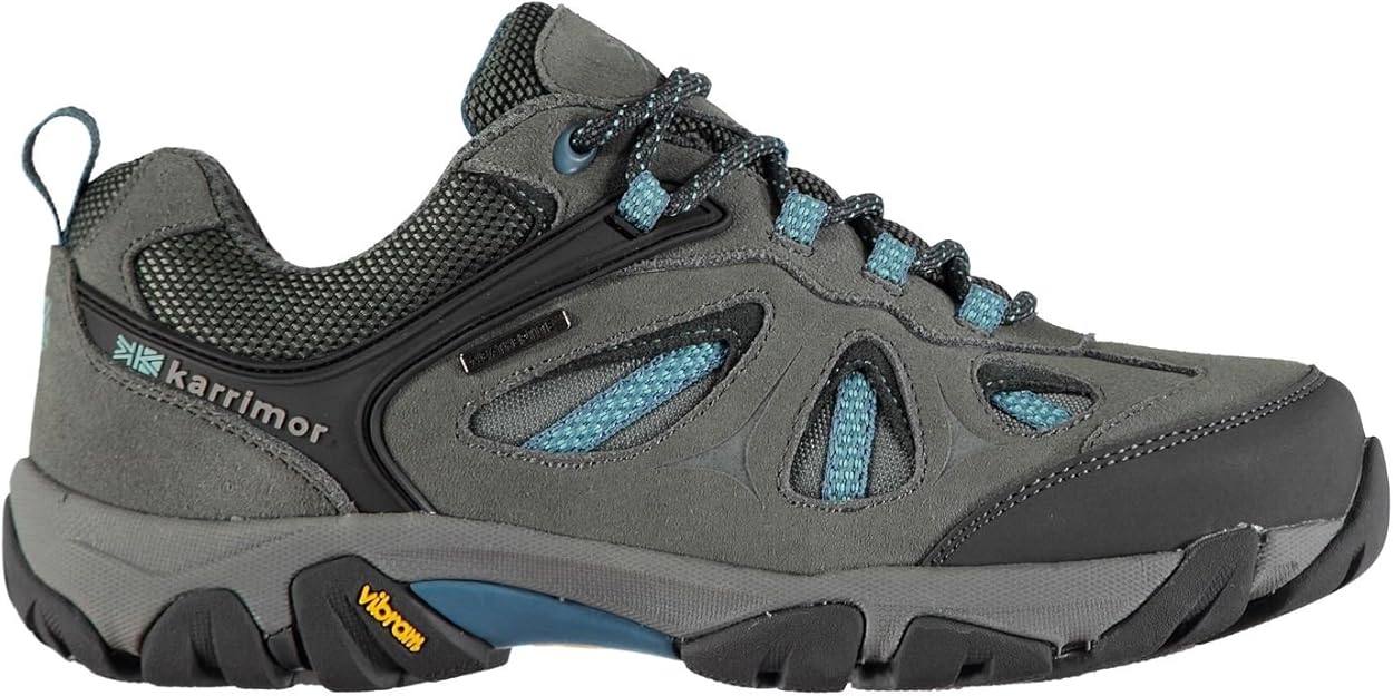 Karrimor Womens Waterproof Walking Shoes Charcoal/Blue UK 5 (38