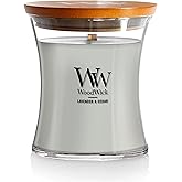 WoodWick Lavender & Cedar Holiday Candle Gifts for Women and Men, 9.7 oz Medium Hourglass Candle with Crackling Wick