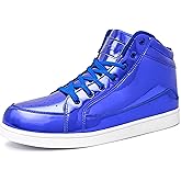 IGxx Sequins Shoes for Men Women Fashion Sparkle Gold Shoes Bling Shiny High Top Sneakers Punk