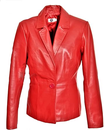 veste tailleur rouge