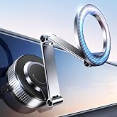 Magnetic Phone Holder for Car, 3-Axis Long Arm Mount for Tesla Model Y/3 | Foldable Washable Nano Gel + Vacuum Suction, Car Phone Mount for iPhone 17 16 15 14 13 12 Pro Max, MagSafe Cases, Dashboard
