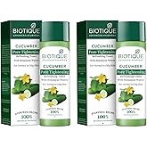 Natural Cucumber Pore Tightening Toner, pH Balanced, Botanical Extracts, for Normal & Oily Skin, 120mL, 2 Pack