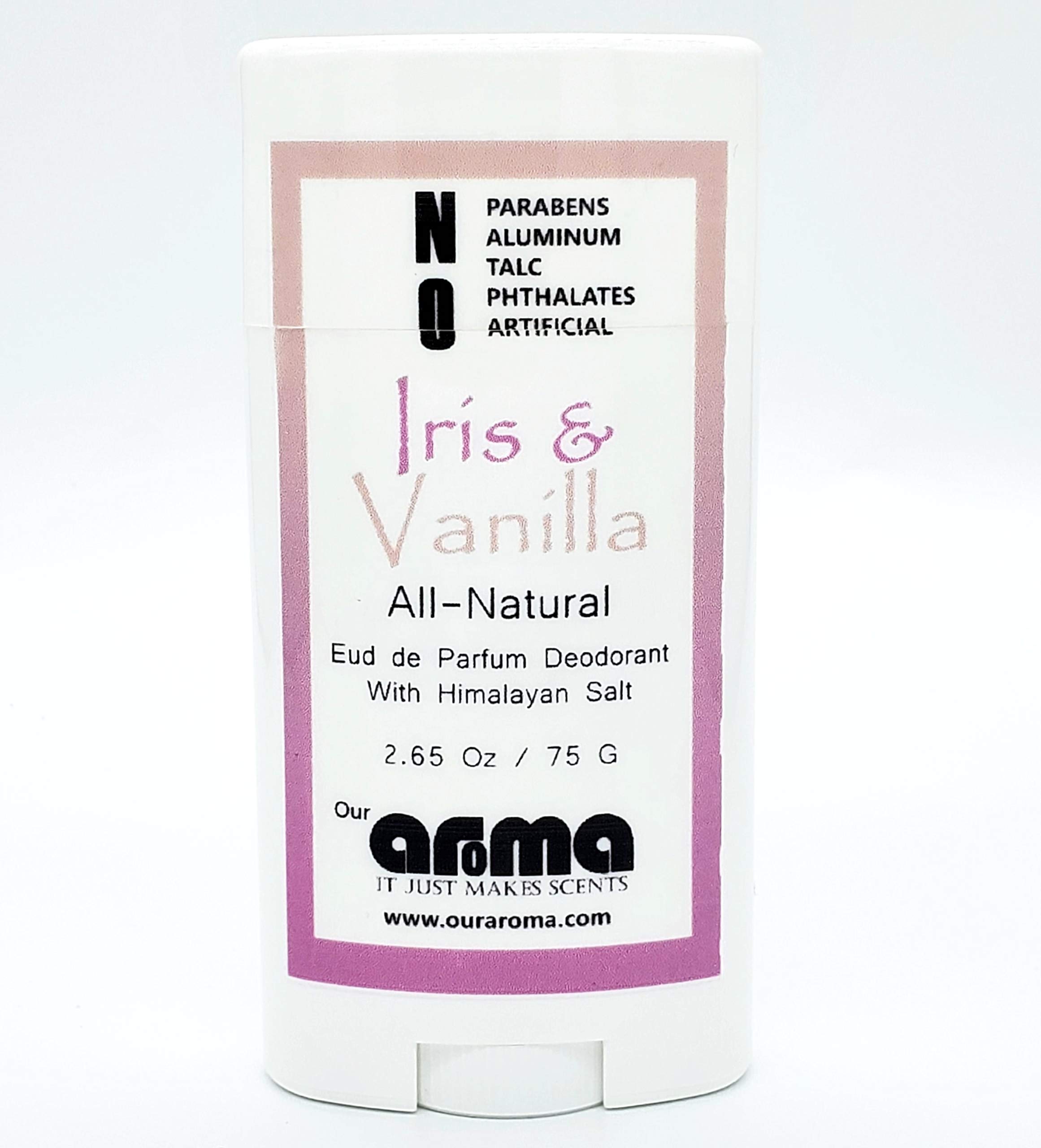 Our Aroma All Natural Deodorant for Women - Vegan, No Aluminium or Gluten, Cruelty Free - Free of Parabens & Sulfates - Iris & Vanilla Scent