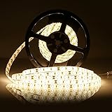 LEDMO SMD5630 LED Strip, 16.4Ft, 300LEDs Warm White 3000K, DC12V Waterproof IP65, 25LM/LED, 2 times brightness than SMD5050 LED Light Strip, LED Strip Light