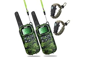 AIKMI Toys for Boys Walkie Talkies for Kids 6 7 8 Year Old Boy Pretend Play Police Military Spy Hunt Camp Outdoor Toys for Kids Birthday Present Boys Gifts (Green Green)
