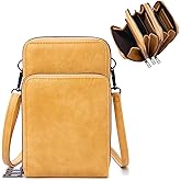 myfriday Small Leather Crossbody Bag for Women with Guitar Strap Mini Crossover Bags & Shoulder Purses with 2 Card Slots