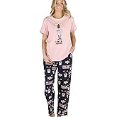 Lazy One Women's Pajama Set, Short Sleeves with Cute Prints, Relaxed Fit, Bear and Moose Prints