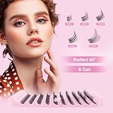 Sixstarhair False Eyelashes Cluster Lashes Clear Band 8-16mm 120pcs view 5