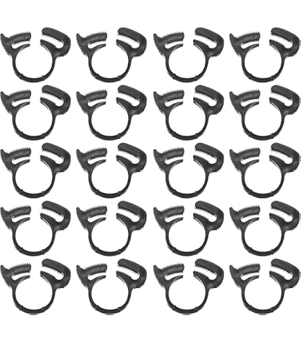 Uxcell Adjustable Double Snap Grip Hose Clamps 2-Pack – 31.5-34mm ID Ratcheting Plastic Tubing Clamp For Home Plumbing, Black
