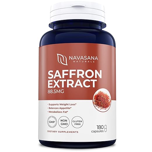 Saffron Extract Supplements 88.5 mg for Optimal Metabolism and Appetite