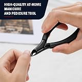 FVION Cuticle Trimmer Professional Nippers with Rubber Handle Dark 5mm view 5