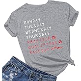 Racing Cars Shirt for Women Race Week Shirts Short Sleeve Tee for Car Lover