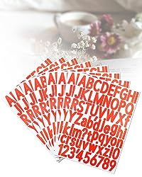 1.5 Inch Letter Stickers, 544 Pieces Alphabet