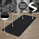 Karma Fitness Large Exercise Mat Extra Wide 80cm x 183cm x 10mm Black view 2