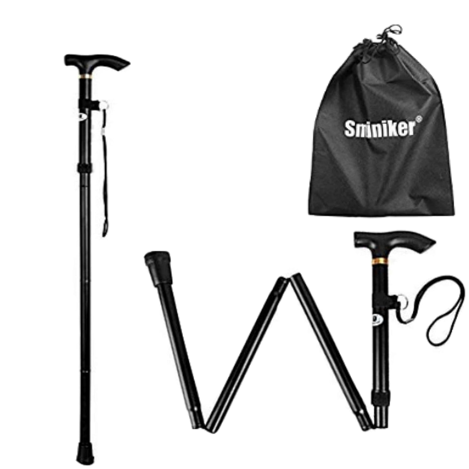 Professional Folding Walking Canes with Carrying Bag Lightweight