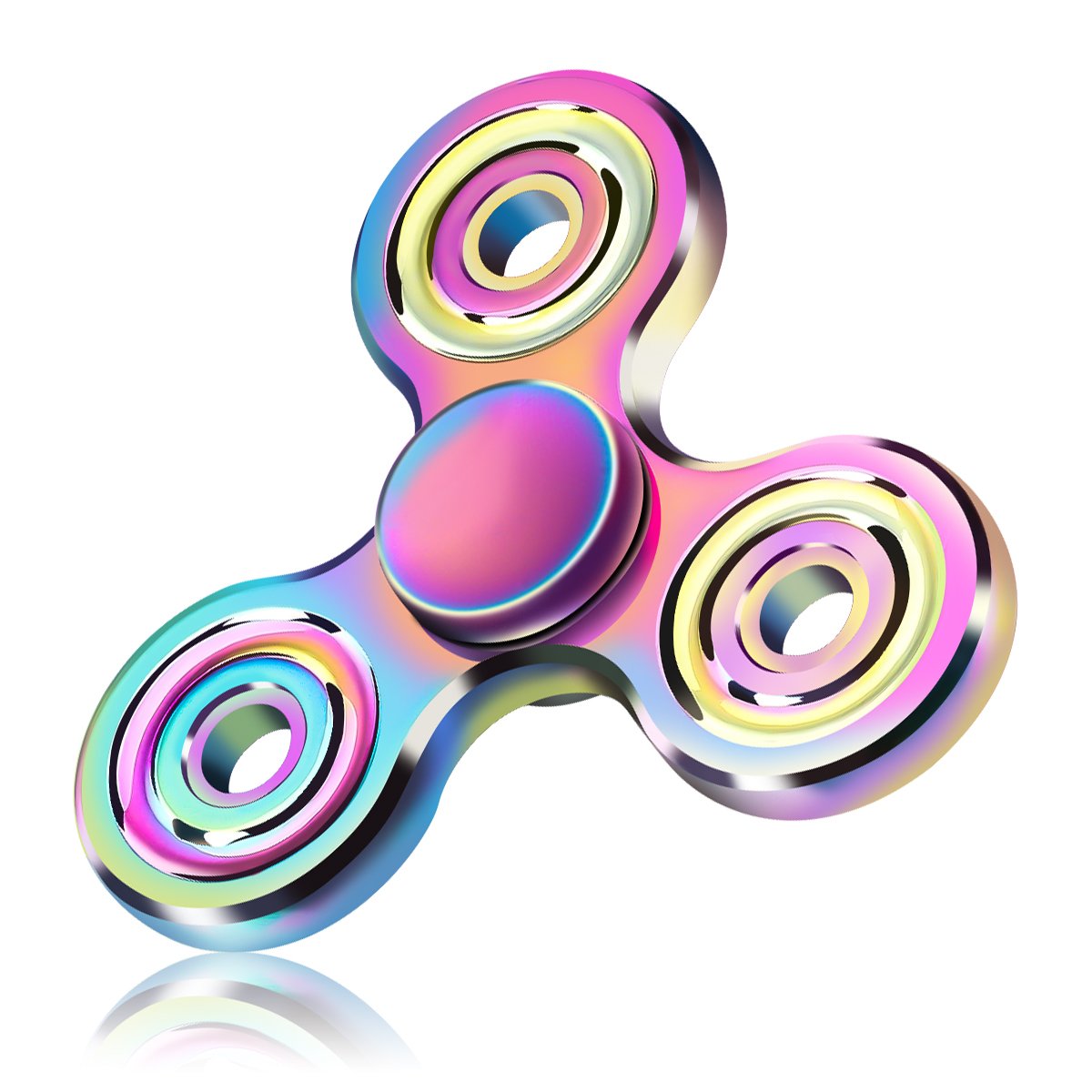 Vunake Fidget Spinner Fidget Toys Hand Spinner for Kids Adults Stainless Steel Bearing High Speed 3-5 Min Spins Precision Brass Tri Finger Gyro Toy EDC ADHD Focus Anxiety Stress Relief Sensory Toys