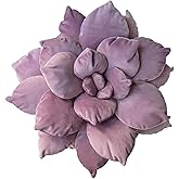 Hearthfire Hygge 3D 17" Purple Cactus Flower Pillow | Hand-Stitched Flower Pillow for Bedroom, Living Room, and Nursery | Cozy Decorative Leaf Throw Pillow