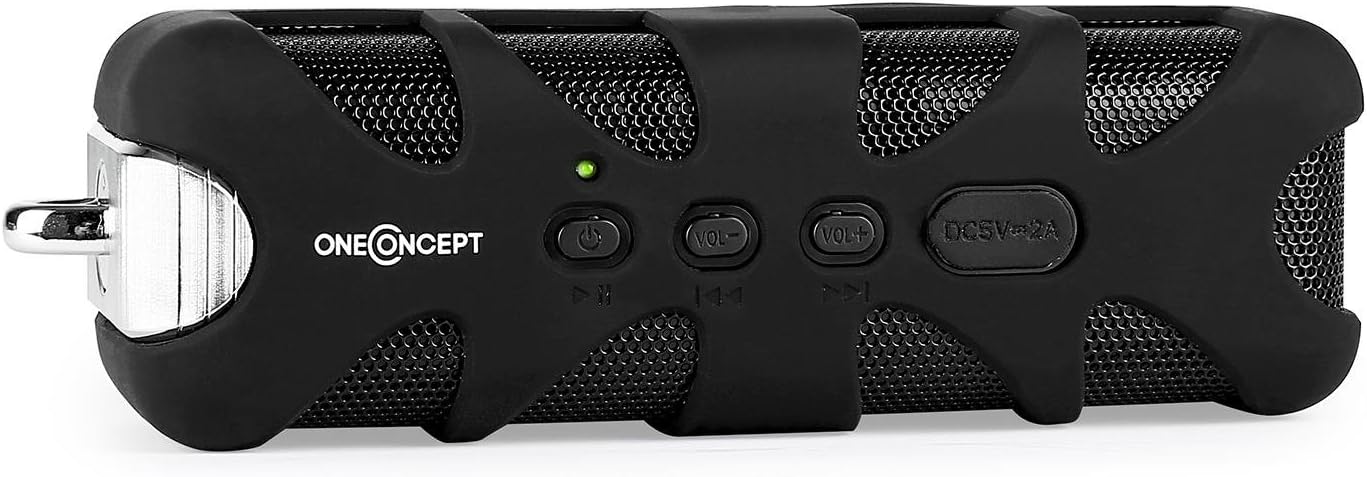 ONECONCEPT Black Know Portable Bluetooth 3.0 Speaker (Shock Resistant, Water-Resistant & Charges via USB) Black
