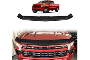TripleAliners Hood Deflector Protector Compatible with 2019-2025 2026 Chevy Silverado1500 Accessories Hood Protector TPE Bug Deflector Shield Replacement(No for ZR2, Custom Trail Boss & LT Trail Boss)