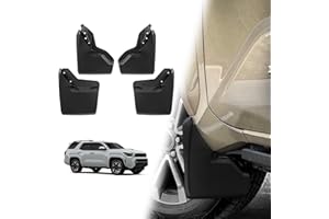 Muslogy Mud Flaps Splash Guards Compatible with Toyota 4Runner 2025 2026 Accessories 6Gen 4Runner Front and Rear Mud Guards 4PCS Drilling Heavy Duty Fender Mudguards Kit with Hardware Accessories