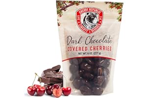 Cherry Republic Dark Chocolate Covered Cherries - Michigan Montmorency Dried Tart Cherries With 60% Dark Cocoa Chocolate - Single 8 oz. Bag
