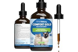 Pet Wellbeing Comfort Gold for Cats - Supports Feline Physical Comfort, Healthy Circulation, Corydalis, Turmeric - Veterinari