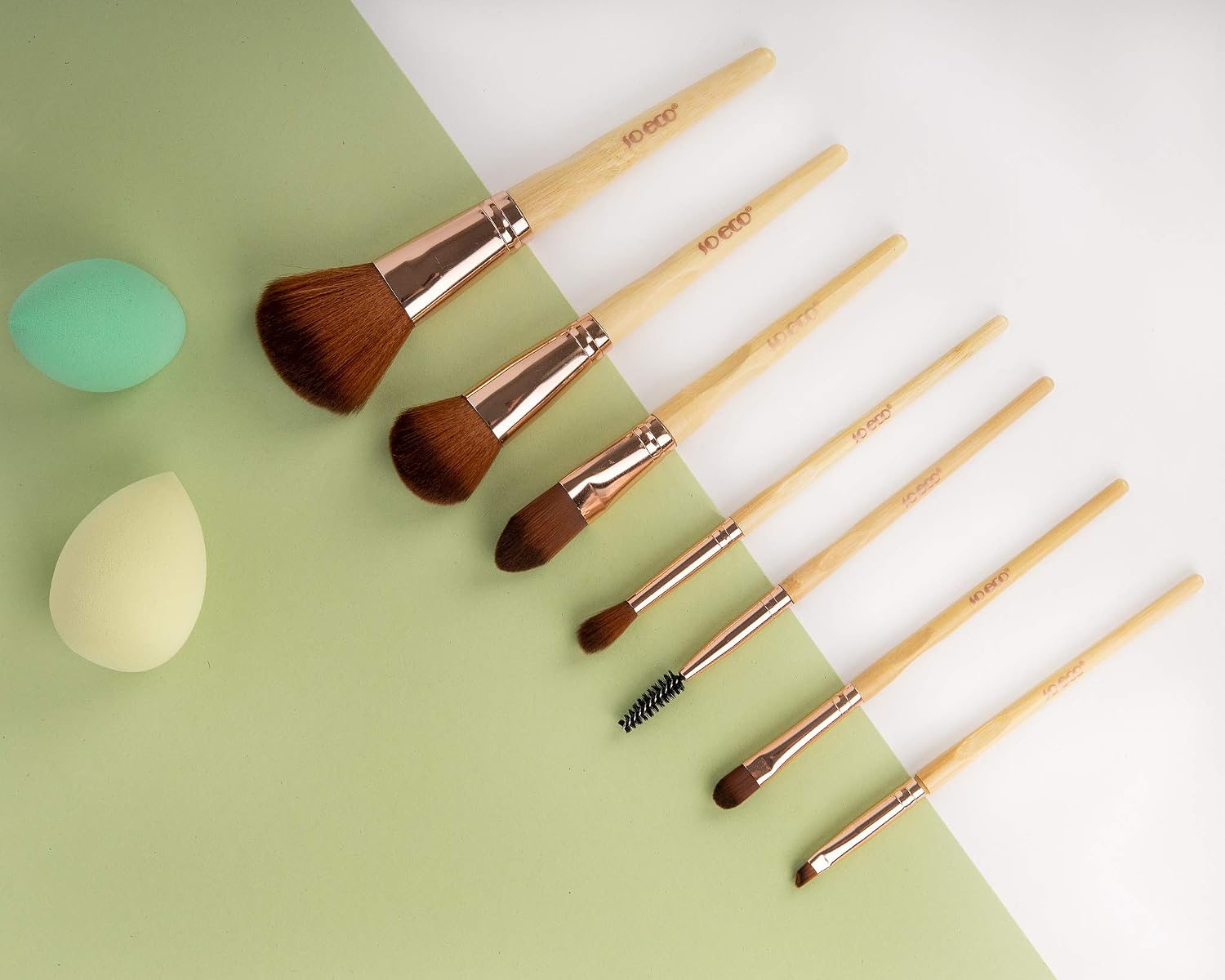 So Eco Ultimate Makeup Brush & Sponge Collection, Gold, 10 Count (Pack of 1) - Image 3