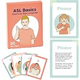 ASL Flash Cards - 50 American Sign Language Flash Cards for Beginners, Kids, Teens and Adults