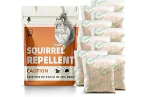 KQCWKH Squirrel Repellent Outdoor,Chipmunk Repellent Outdoor, Natural Squirrel Deterrent, Keep Squirrels Out of Yard, Mint Squirrel Repellant for Attic and Car-10P