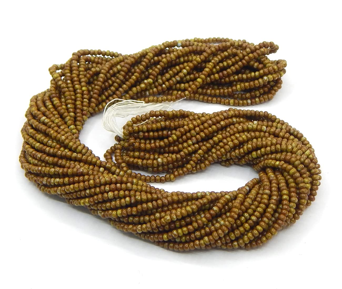 Perlin 2 mm Seed Beads Glass Beads 9000 Pieces Round Khaki Brown Opaque Indian Seed Beads Pony Beads Preciosa Ornela Czech CZ 11/0 on Multiple Strands