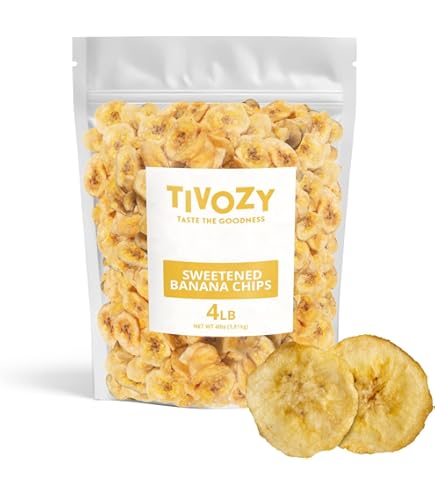 JOLANTAA Yellow Banana Chips Snacks - Fresh Crispy Banana Wafers Chips