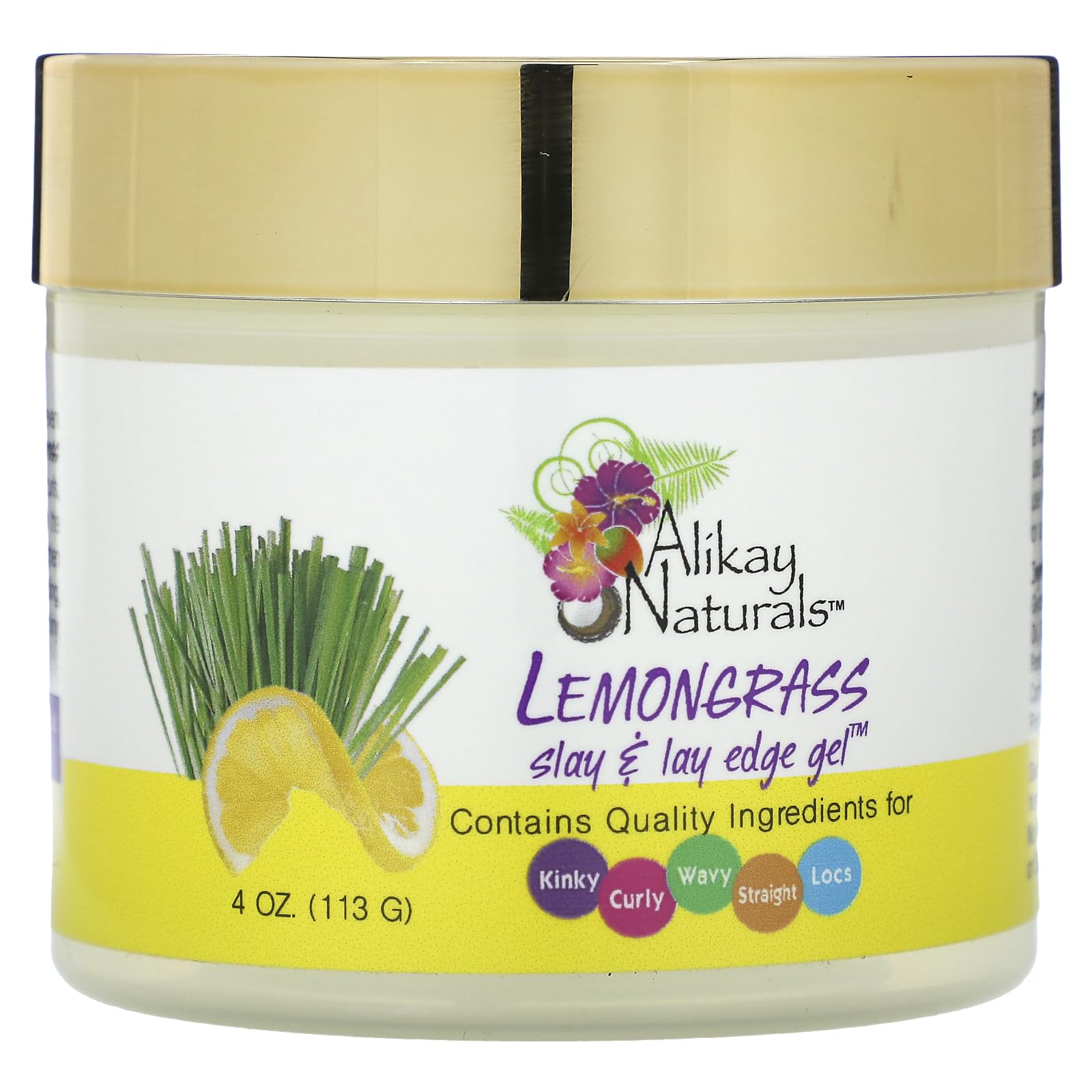 Alikay Naturals Lemongrass Slay And Lay Edge Gel
