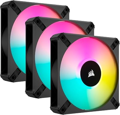 Corsair iCUE AF120 RGB Elite 3x 120mm PWM Fans Kit AirGuide Zero RPM