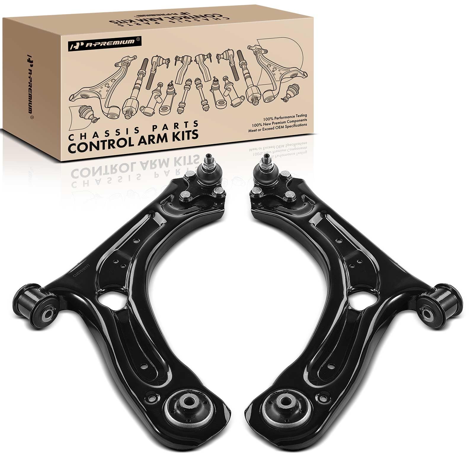 A-Premium 2-Pack Front Lower Ball Joints - Fits Hummer H3 2006-2010, H3T 2009-2010