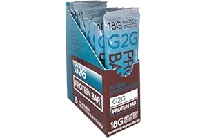 G2G Protein Bar, Almond Chocolate Chip, Real Food Ingredients, Refrigerated for Freshness, Healthy Snack, Delicious Meal Replacement, Gluten-Free, 8 Count (Pack of 8)