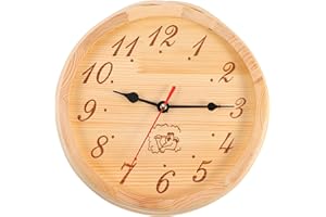 WOFASHPURET Wooden Sauna Room Wall Hanging Clock High Temperature Resistant Decorative Timer for Steam Room