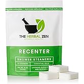 Recenter Shower Steamers Aromatherapy for Relaxing - USA Made Valentines Day Gift for Her and Him - Lavender & Eucalyptus Shower Bomb Tablets – Soothing Natural Essential Oils (10 Pack)