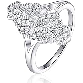 ENDLESSNESS & ETERNITY Vintage simulated diamond 14K Gold Plated Stackable Wedding Band Ring Cocktail Ring