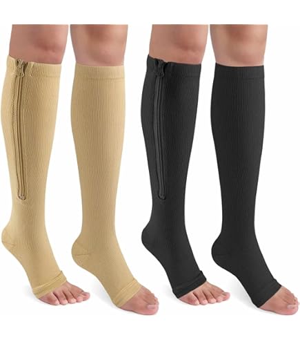Amazon.com: bropite Zipper Compression Socks Women & Men - 2Pairs