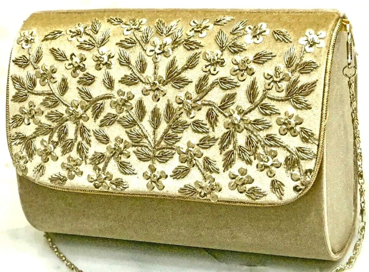 tooba handicraft hand embroidered women's exclusive sling clutch