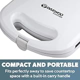 Daewoo Essentials 2 Slice Sandwich Toaster 750W Non-Stick Plates White view 3