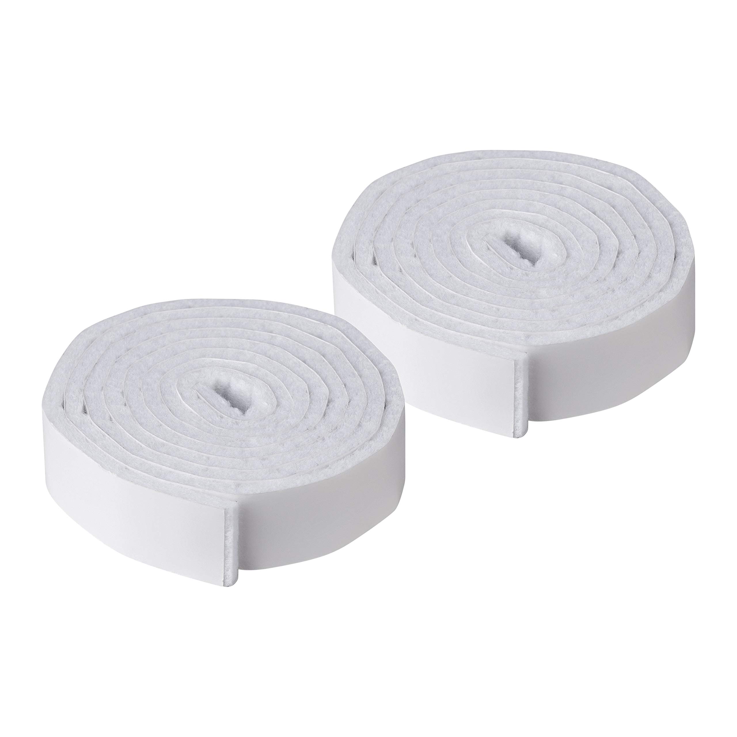 Metafranc Werkzeyt 647129 1 m x 16 mm Self-Adhesive White Pack of 2 Can Be Cut to Size Effective Protection Felt Tape on Roll/Furniture Gliders for Sensitive Floors