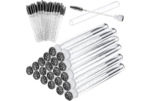 Mascara Brushes Tubes Set 70 Pieces Disposable Eyelash Brushes Replacement with 20 Pieces Empty Tubes for Eyelash Extension L