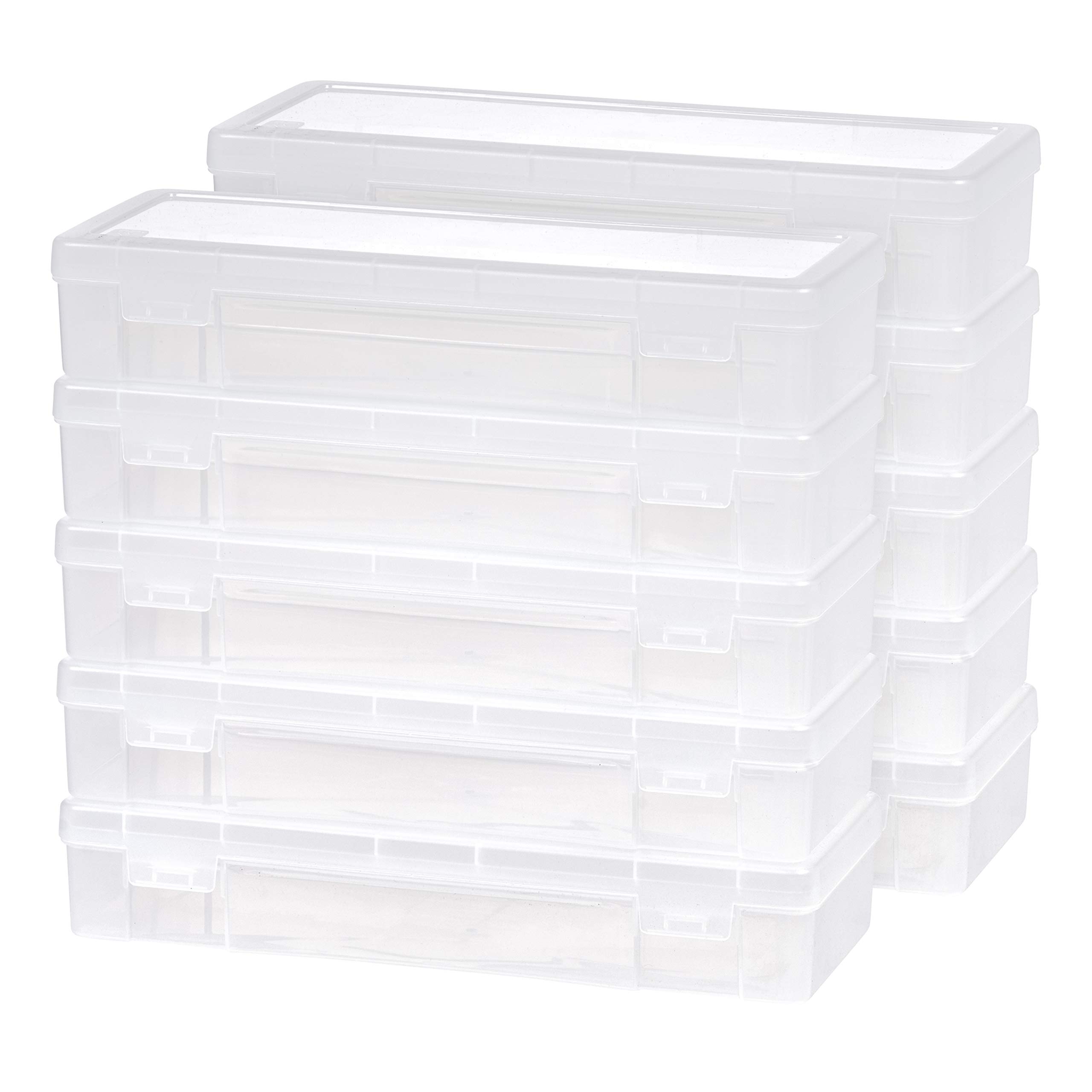 IRIS 585172 Modular Supply Case, PVC-Free ,Large,10 Pack, Clear