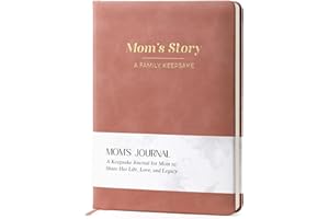 YDCUV Mom's Story Leather Journal (Hardcover): Mom, I Want to Know Your Story - A Guided Journal To Share Her Memories & Love - Meaningful Moms Gifts for Mothers Day, Birthday & Christmas from Daughter Son